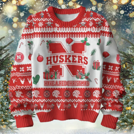 Nebraska Huskers Have a Red Christmas Sweater