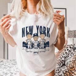 New York Baseball League Champions Caricatures T Shirt