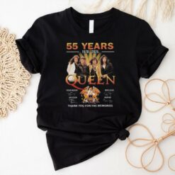 Official 55 Years 190 2025 Queen Band Thank You For The Memories Signatures Shirt