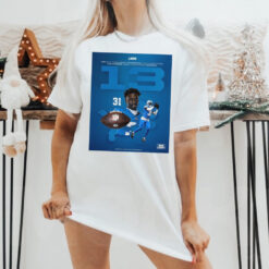 Official Aaron Rodger Detroit Lions The NFL’s First Safety To Product 13 Interceptions In A Player’s First Three Career Season Signature Poster t shirt