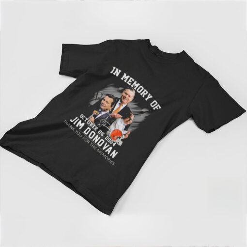 Official In Memory Of October 26, 2024 Jim Donovan Thank You For The Memories Signature Shirt