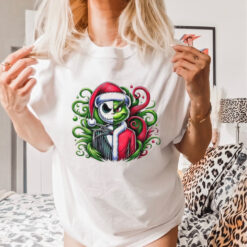 Official Jack Skellington And Grinch Friends Christmas 2024 Shirt