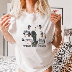 Official LA Dodgers vs NY Yankees 2024 World Series Preview Trophy Matchup Shirt