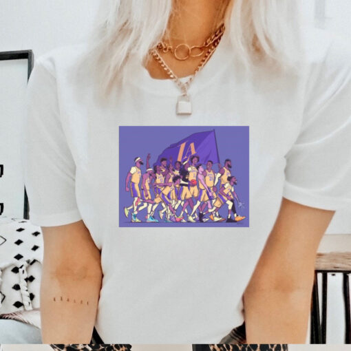 Official Los Angeles Lakers Walking Into The Playoffs Like NBA Poster t shirt