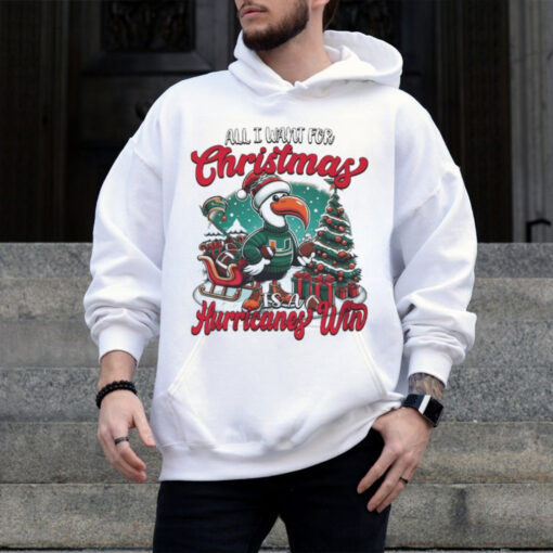 Official Miami Hurricanes Win Is All I Want For Christmas Time Shirt