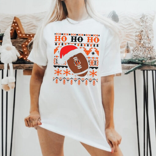 Official NFL Cincinnati Bengals Football Santa Claus Ho Ho Ho Christmas 2024 Shirt