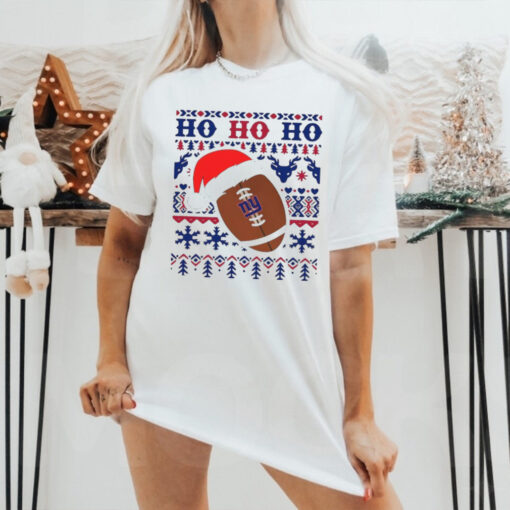 Official NFL New York Giants Football Santa Claus Ho Ho Ho Christmas 2024 Shirt