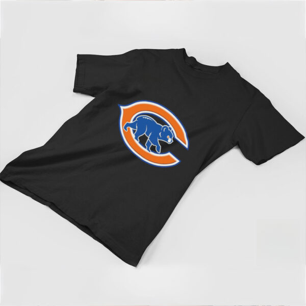 Official NFL x MLB Chicago Bears X Chicago Cubs Logo Mash Shirt