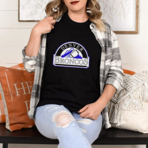 Official NFL x MLB Denver Broncos X Colorado Rockies Logo Mash Shirt