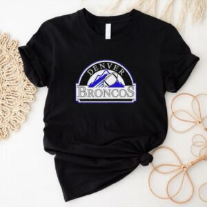 Official NFL x MLB Denver Broncos X Colorado Rockies Logo Mash Shirt