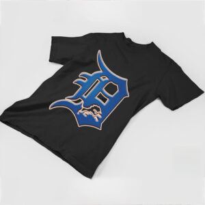 Official NFL x MLB Detroit Lions X Detroit Tigers Logo Mash Shirt