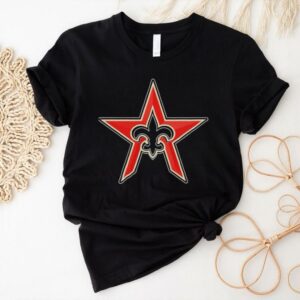 Official NFL x MLB New Orleans Saints X Houston Astros Logo Mash Shirt