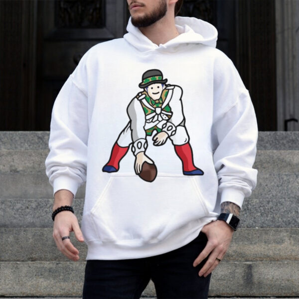 Official NFL x NBA Patriots X Celtics Logo Mash Combine Shirt