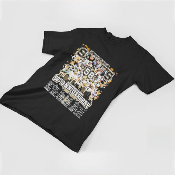 Official New Orleans Saints 58th Anniversary 1967 2025 T Shirt