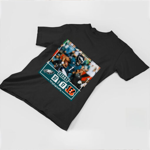 Official Philadelphia Eagles Win 37 17 Cincinnati Bengals NFL Finals Score Shirt