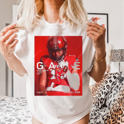 Official Poster Gameday Utah Utes Vs Houston Cougars October 26 2024 TDECU Stadium t shirt