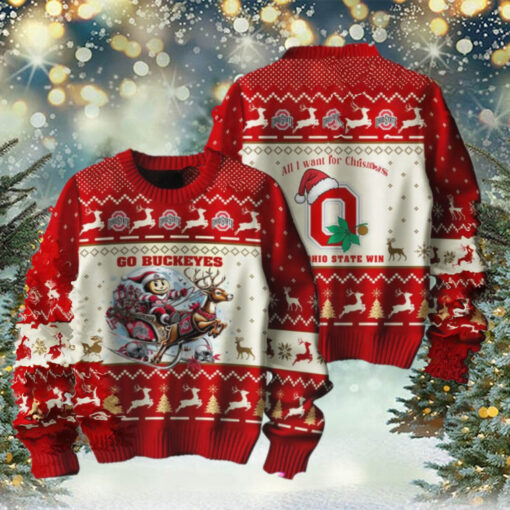 Ohio State Football All I Want For Christmas Sweater