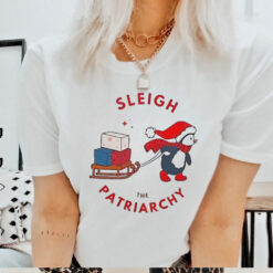 Penguin sleigh the patriarchy Christmas shirt