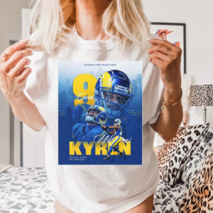 Poster Kyren Williams Los Angeles Rams NFL 2024 Touchdown In 9 Straight Games t shirt