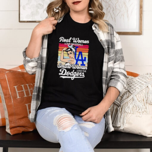 Real women love baseball smart women love the Dodgers shirt