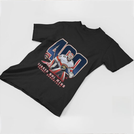 Sergei Bobrovsky Florida Panthers 400 Career Wins T Shirt