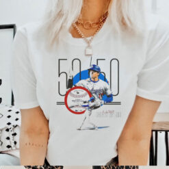 Shohei Ohtani star’s 50th home run ball from Los Angeles Dodgers MLB sets another record t shirt