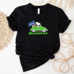 Snoopy x Woodstock driving car let’s go Seattle Seahawks shirt