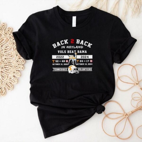 Tennessee Volunteers back 2 back in Neyland vols beat bama shirt