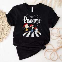 The Peanuts characters walk Christmas shirt