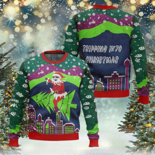 Tripping Santa Christmas Ugly Sweater