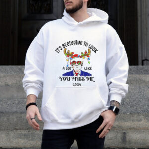 Trump reindeer it’s beginning to look a lot like you miss me 2024 shirt