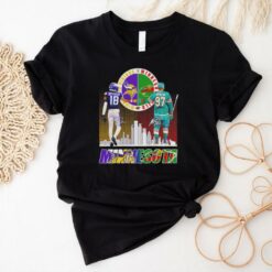 Vikings Justin Jefferson x Wild Kirill Kaprizov Minnesota skyline shirt