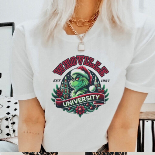 Whoville University Grinch Christmas 1957 Comfort Colors Tee shirt