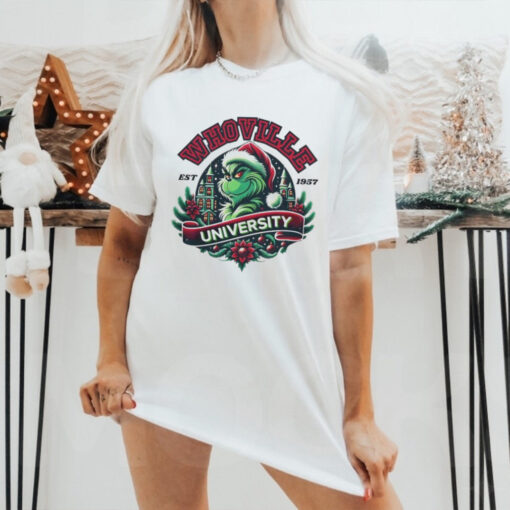 Whoville University Grinch Christmas 1957 Comfort Colors Tee shirt