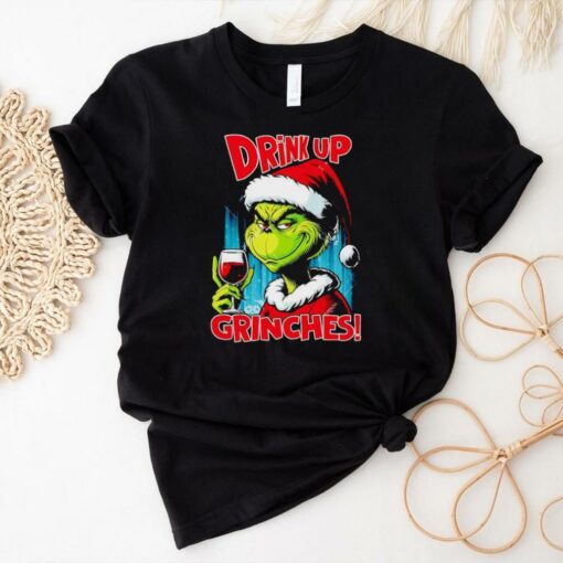 Wine drink up Grinches Christmas shirt