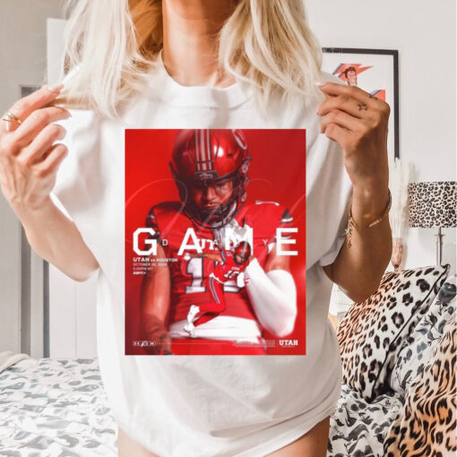 Official Poster Gameday Utah Utes Vs Houston Cougars October 26 2024 TDECU Stadium t shirt