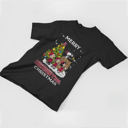 2024 Alabama Crimson Tide Snoopy And Friends Merry Christmas Shirt