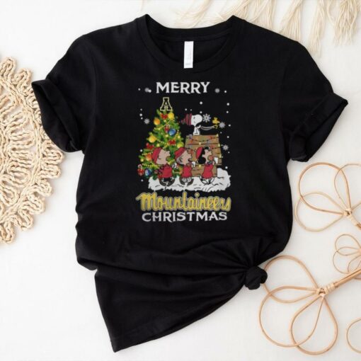 2024 Appalachian State Mountaineers Snoopy And Friends Merry Christmas Shirt