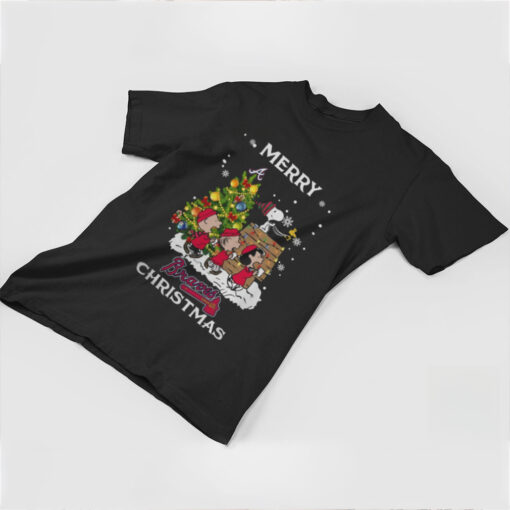 2024 Atlanta Braves Snoopy And Friends Merry Christmas Shirt