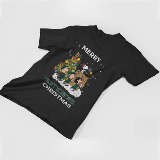 2024 Miami Hurricanes Snoopy And Friends Merry Christmas Shirt