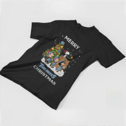 2024 North Carolina Tar Heels Snoopy And Friends Merry Christmas Shirt