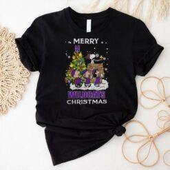 2024 Northwestern Wildcats Snoopy And Friends Merry Christmas Shirt