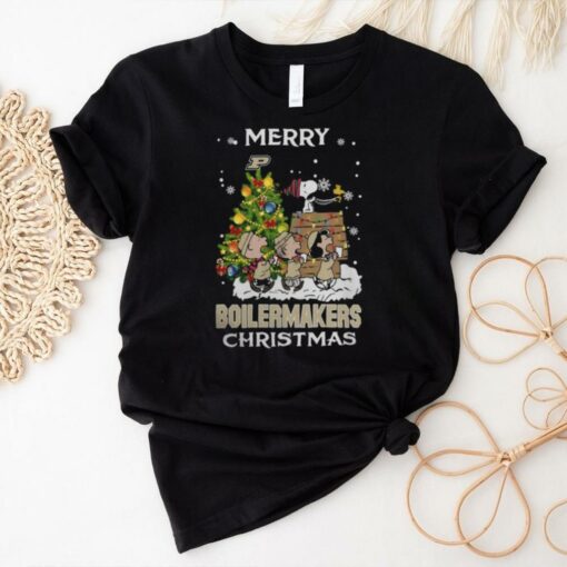 2024 Purdue Boilermakers Snoopy And Friends Merry Christmas Shirt