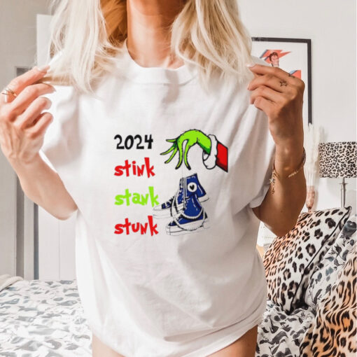 2024 stink stank stunk Grinch hand Christmas shirt