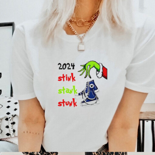 2024 stink stank stunk Grinch hand Christmas shirt