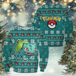 3D Anime Pokemon Bulbasaur Custom Fandom Ugly Christmas Sweater