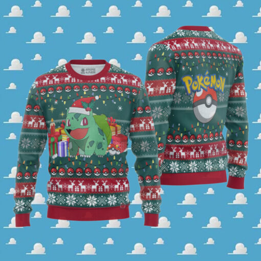 3D Anime Pokemon Bulbasaur Fandom Ugly Christmas Sweater