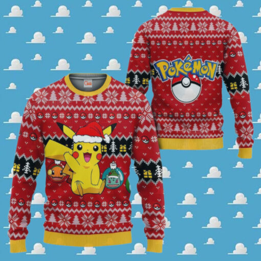 3D Anime Pokemon Cute Pikachu Custom Fandom Ugly Christmas Sweater