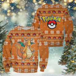 3D Anime Pokemon Dragonite Custom Fandom Ugly Christmas Sweater