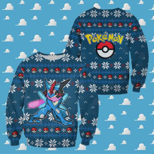 3D Anime Pokemon Greninja Custom Fandom Ugly Christmas Sweater